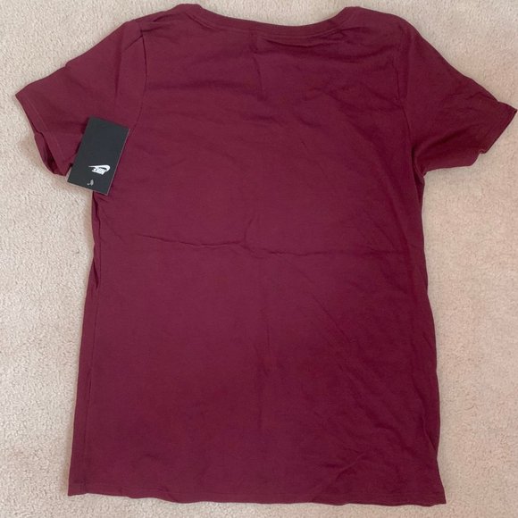 Nike Classic Crewneck Tee | Maroon with White Logo - Picture 2 of 2